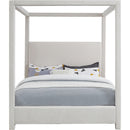 Meridian Emerson Cream Linen Textured Fabric Full Bed (3 Boxes) IMAGE 3