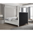 Meridian Emerson Cream Linen Textured Fabric Full Bed (3 Boxes) IMAGE 6