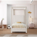 Meridian Emerson Cream Linen Textured Fabric Twin Bed (3 Boxes) IMAGE 4