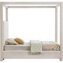 Meridian Emerson Cream Linen Textured Fabric Twin Bed (3 Boxes) IMAGE 5