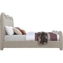 Meridian Gavin Beige Chenille Fabric Queen Bed (3 Boxes) IMAGE 4