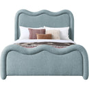 Meridian Gavin Blue Chenille Fabric Queen Bed (3 Boxes) IMAGE 3