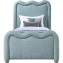 Meridian Gavin Blue Chenille Fabric Twin Bed (3 Boxes) IMAGE 3