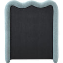 Meridian Gavin Blue Chenille Fabric Twin Bed (3 Boxes) IMAGE 5