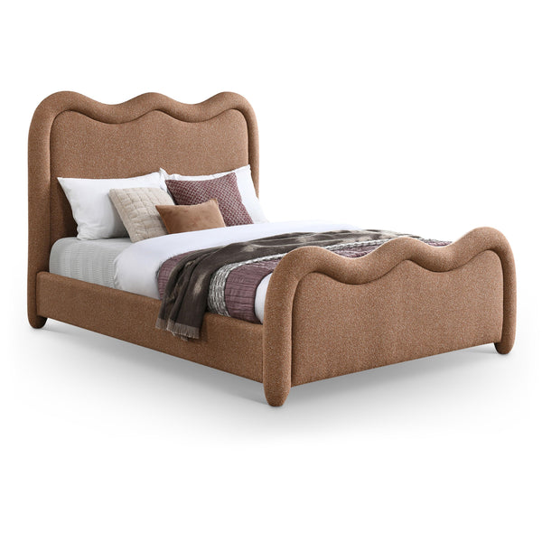 Meridian Gavin Cognac Chenille Fabric Full Bed (3 Boxes) IMAGE 1