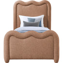 Meridian Gavin Cognac Chenille Fabric Twin Bed (3 Boxes) IMAGE 3
