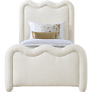 Meridian Gavin Cream Chenille Fabric Twin Bed (3 Boxes) IMAGE 3