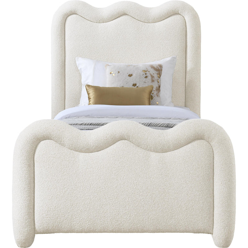 Meridian Gavin Cream Chenille Fabric Twin Bed (3 Boxes) IMAGE 3