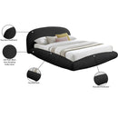 Meridian Genesis Black Teddy Fabric King Bed (3 Boxes) IMAGE 7