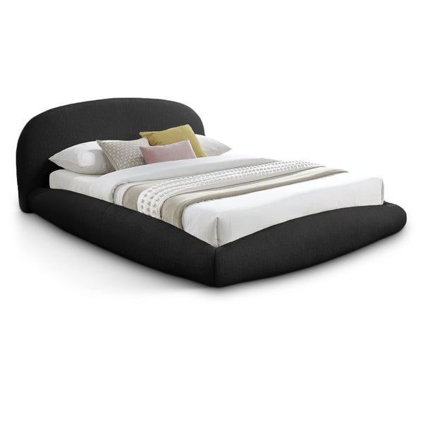 Meridian Genesis Black Teddy Fabric Queen Bed (3 Boxes) IMAGE 1
