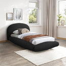 Meridian Genesis Black Teddy Fabric Twin Bed (3 Boxes) IMAGE 2