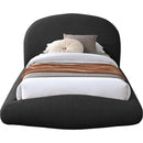 Meridian Genesis Black Teddy Fabric Twin Bed (3 Boxes) IMAGE 3