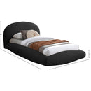 Meridian Genesis Black Teddy Fabric Twin Bed (3 Boxes) IMAGE 6
