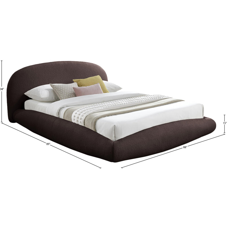 Meridian Genesis Brown Teddy Fabric King Bed (3 Boxes) IMAGE 6