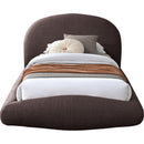 Meridian Genesis Brown Teddy Fabric Twin Bed (3 Boxes) IMAGE 3