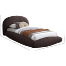 Meridian Genesis Brown Teddy Fabric Twin Bed (3 Boxes) IMAGE 6