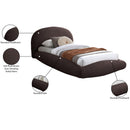 Meridian Genesis Brown Teddy Fabric Twin Bed (3 Boxes) IMAGE 7
