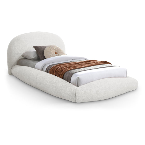 Meridian Genesis Cream Teddy Fabric Twin Bed (3 Boxes) IMAGE 1