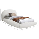 Meridian Genesis Cream Teddy Fabric Twin Bed (3 Boxes) IMAGE 6