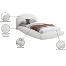 Meridian Genesis Cream Teddy Fabric Twin Bed (3 Boxes) IMAGE 7