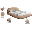 Meridian Genesis Beige Teddy Fabric Queen Bed (3 Boxes) IMAGE 7