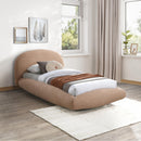 Meridian Genesis Beige Teddy Fabric Twin Bed (3 Boxes) IMAGE 2