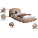 Meridian Genesis Beige Teddy Fabric Twin Bed (3 Boxes) IMAGE 7