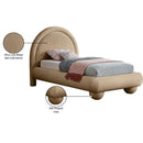 Meridian Madrid Beige Velvet Twin Bed IMAGE 8
