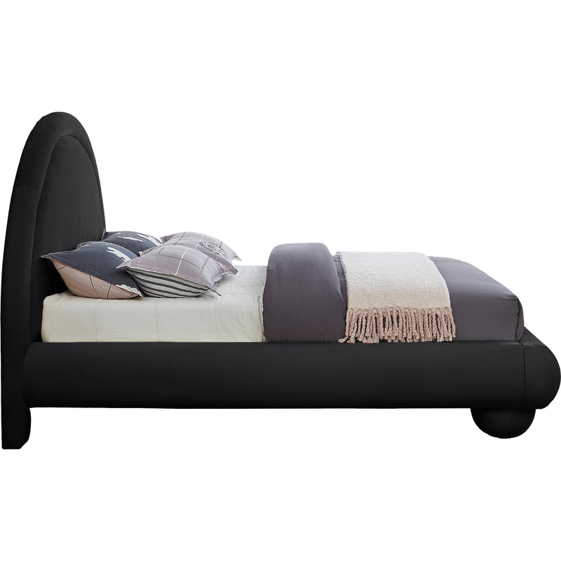 Meridian Madrid Black Velvet Full Bed IMAGE 4