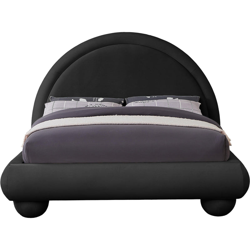 Meridian Madrid Black Velvet King Bed IMAGE 3