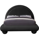 Meridian Madrid Black Velvet Queen Bed IMAGE 3