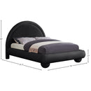 Meridian Madrid Black Velvet Queen Bed IMAGE 7