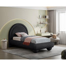 Meridian Madrid Black Velvet Twin Bed IMAGE 2