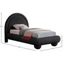 Meridian Madrid Black Velvet Twin Bed IMAGE 7