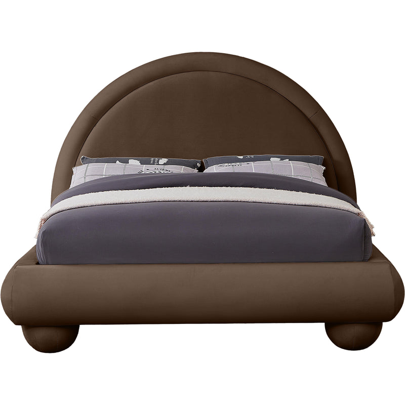 Meridian Madrid Brown Velvet Full Bed IMAGE 3