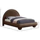 Meridian Madrid Brown Velvet King Bed IMAGE 7