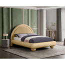 Meridian Madrid Camel Velvet King Bed IMAGE 2