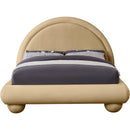 Meridian Madrid Camel Velvet King Bed IMAGE 3