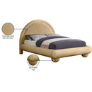 Meridian Madrid Camel Velvet King Bed IMAGE 8