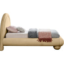 Meridian Madrid Camel Velvet Twin Bed IMAGE 4