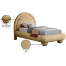 Meridian Madrid Camel Velvet Twin Bed IMAGE 8