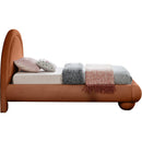 Meridian Madrid Cognac Velvet Twin Bed IMAGE 4