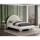 Meridian Madrid Cream Velvet Full Bed IMAGE 2