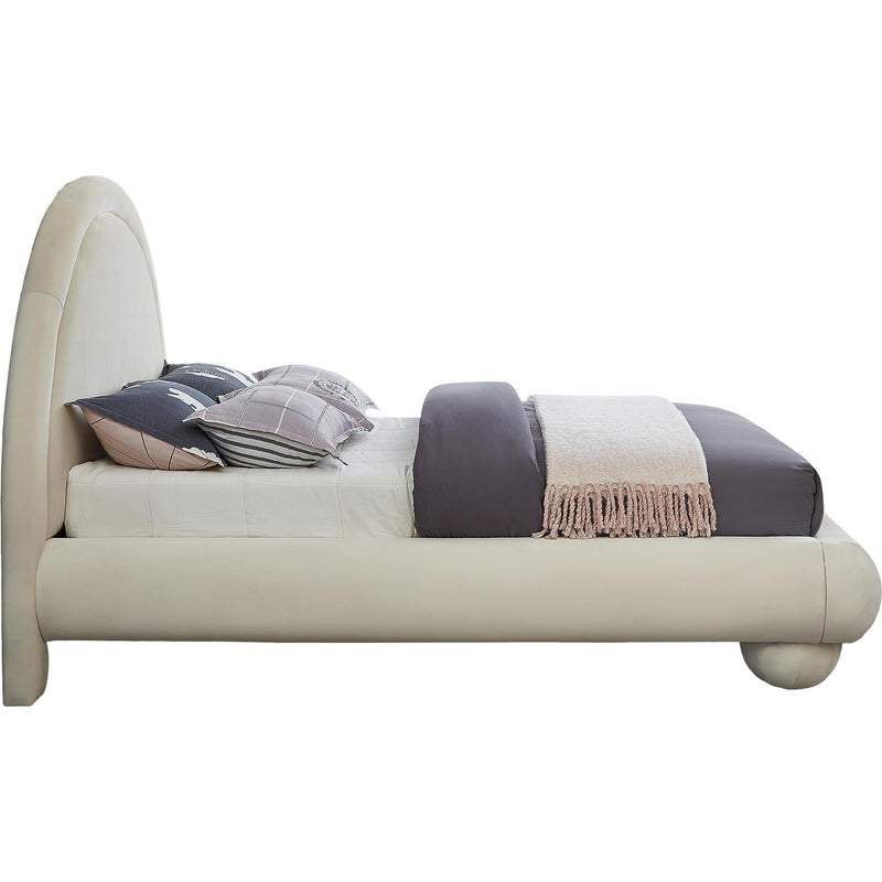 Meridian Madrid Cream Velvet Full Bed IMAGE 4