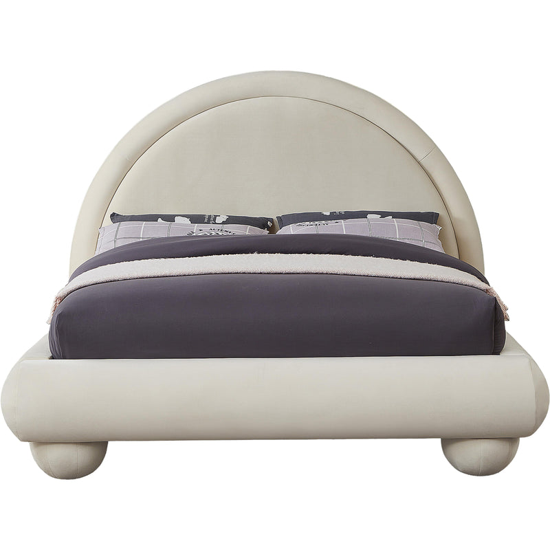 Meridian Madrid Cream Velvet King Bed IMAGE 3
