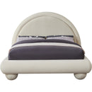 Meridian Madrid Cream Velvet Queen Bed IMAGE 3