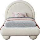 Meridian Madrid Cream Velvet Twin Bed IMAGE 3