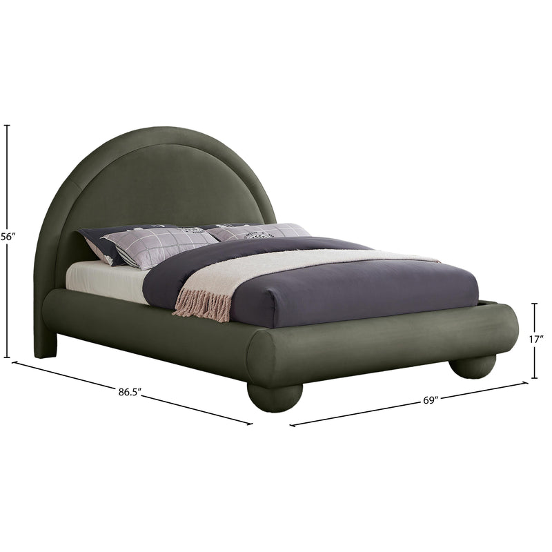 Meridian Madrid Green Velvet Full Bed IMAGE 7