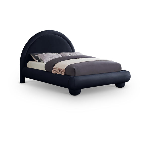 Meridian Madrid Navy Velvet Full Bed IMAGE 1