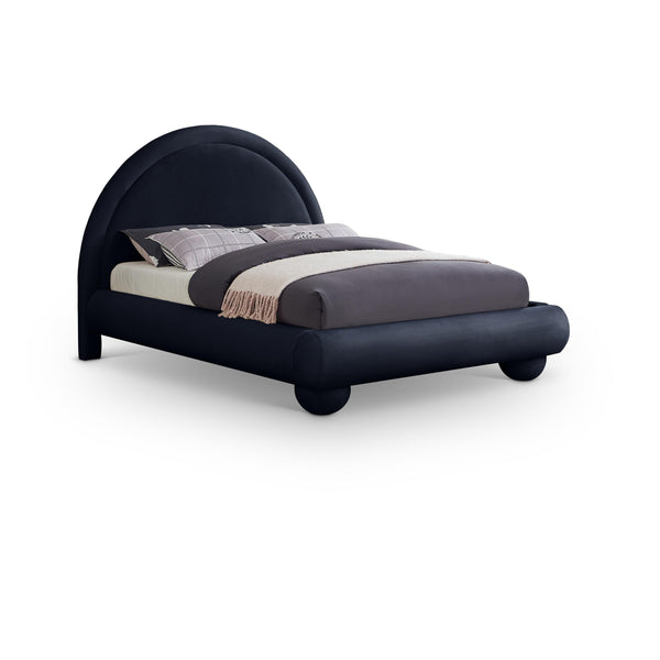 Meridian Madrid Navy Velvet King Bed IMAGE 1